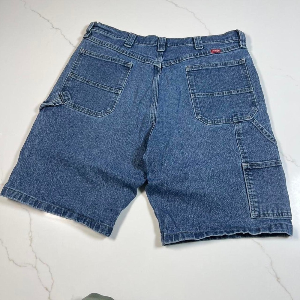 Vintage wrangler dark denim baggy wide leg shorts skater jorts summer